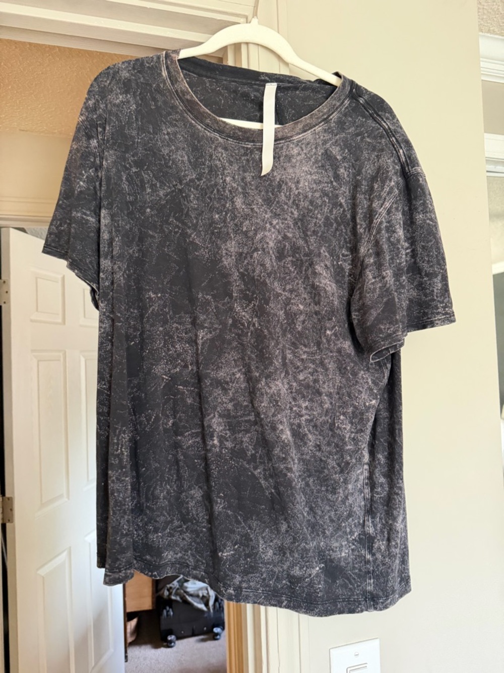 lululemon athletica Mineral-Wash Short Sleeve Tee - Black and Gray